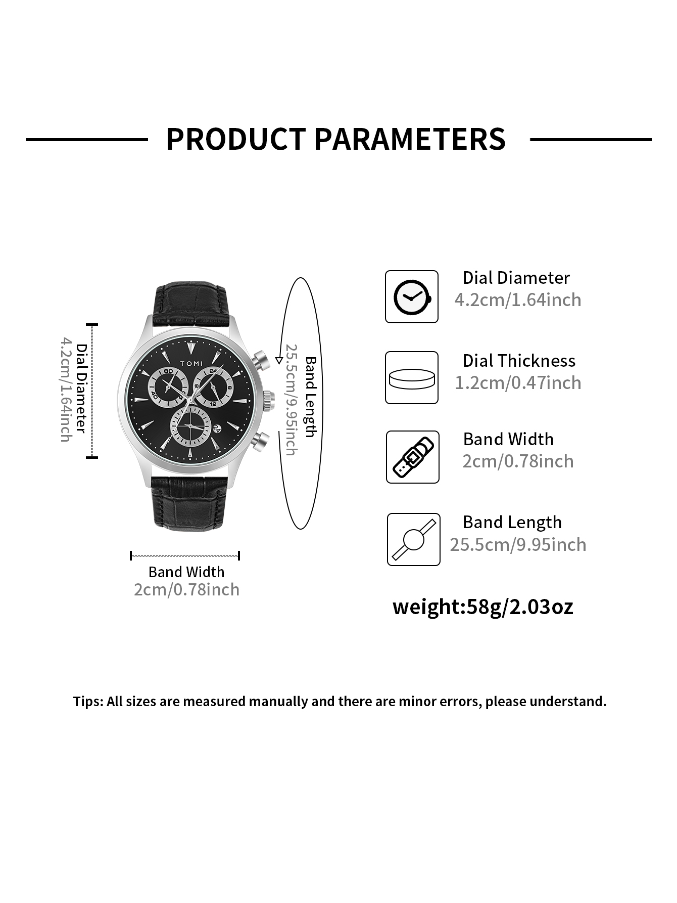 Men's Watch Set Includes a Tie Clip and Cufflinks