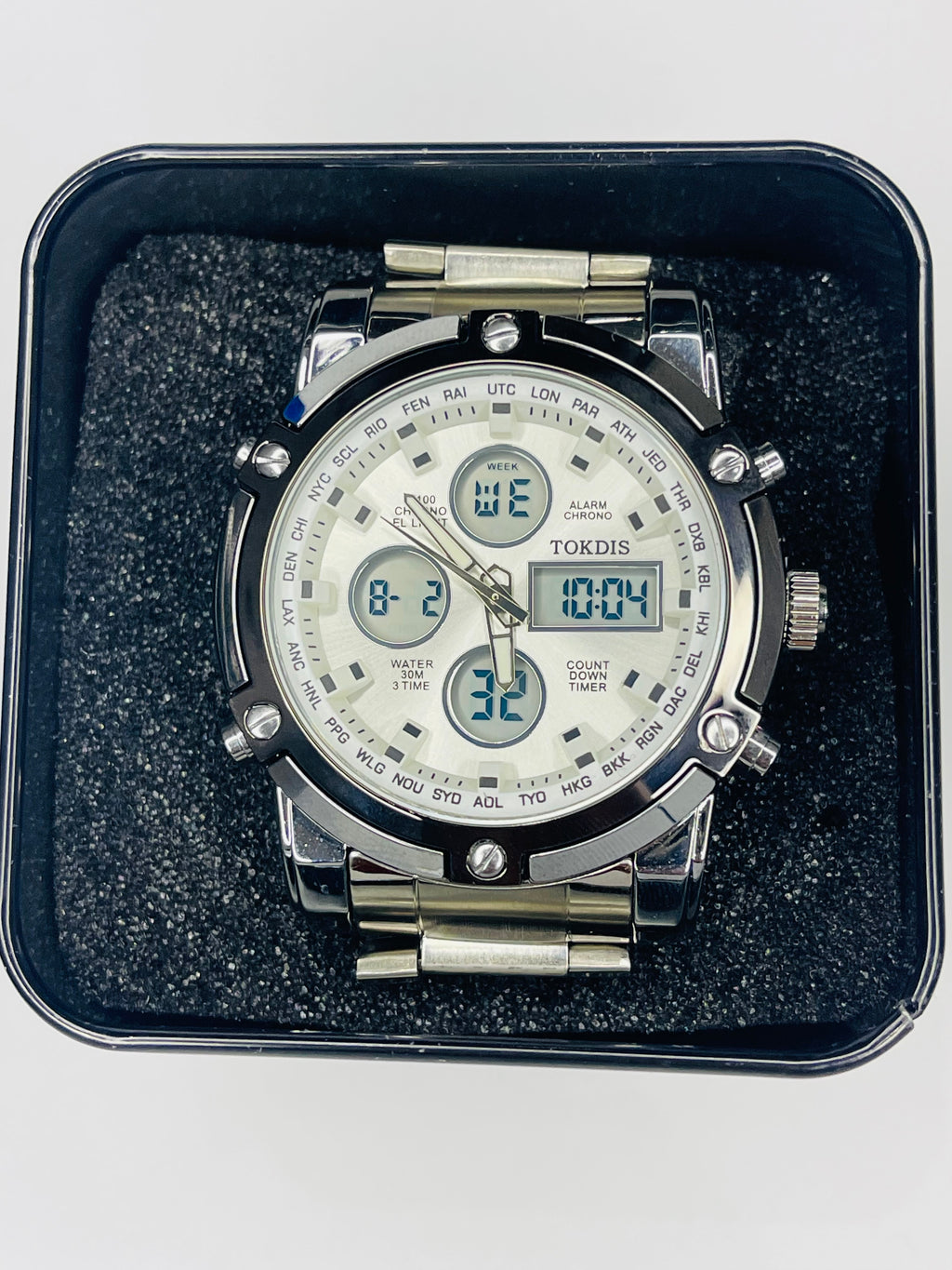 Alloy big Digital Sport Gift Stainless Steel Watch