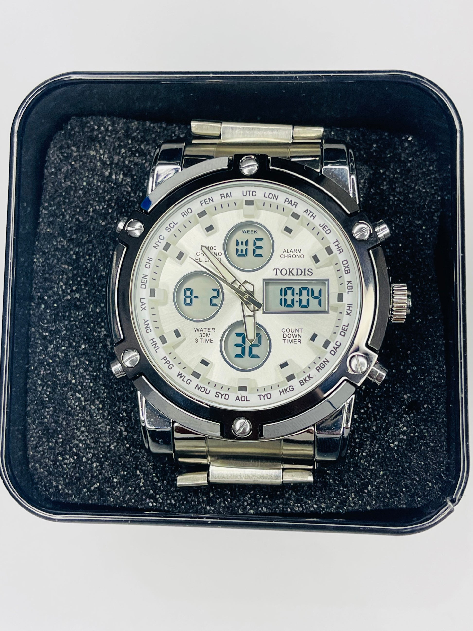 Alloy big Digital Sport Gift Stainless Steel Watch