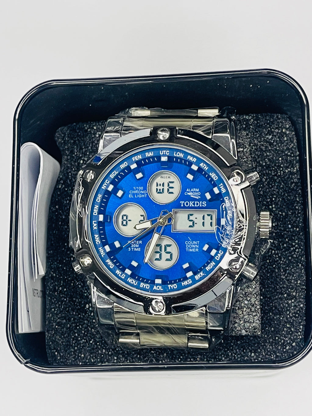 Alloy big Digital Sport Gift Stainless Steel Watch