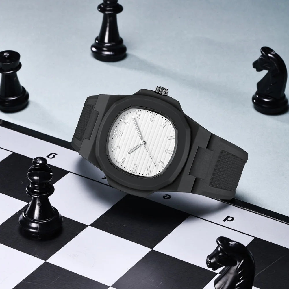 Wholesale Silicone Black Quartz Watch With No Logo Reloj Para Hombre Mujer Wristwatches Customer's Dear Fittings
