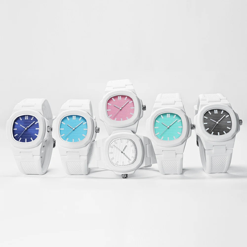 Wholesale Silicone Black Quartz Watch With No Logo Reloj Para Hombre Mujer Wristwatches Customer's Dear Fittings