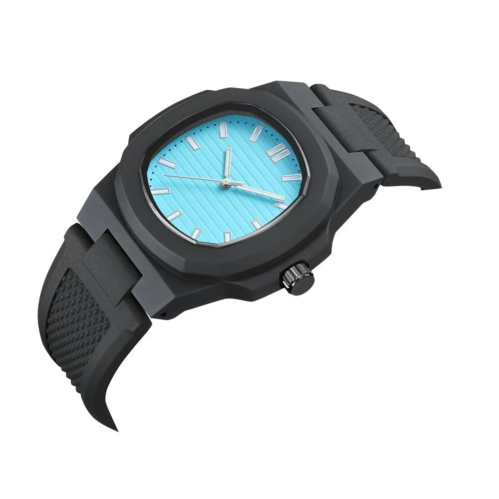 Custom Quartz Men's Wristwatch Classic Simple Square Design Analog Waterproof Sports Silicone Watch Miyota Relojes Low Price