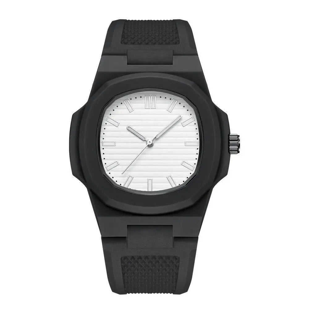 Custom Quartz Men's Wristwatch Classic Simple Square Design Analog Waterproof Sports Silicone Watch Miyota Relojes Low Price