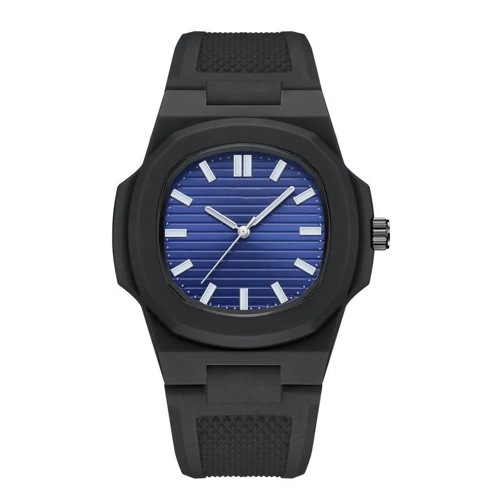 Custom Quartz Men's Wristwatch Classic Simple Square Design Analog Waterproof Sports Silicone Watch Miyota Relojes Low Price