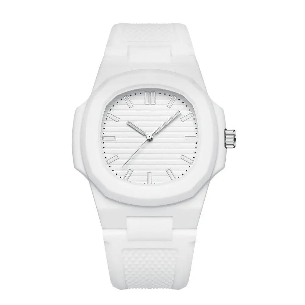 Custom Quartz Men's Wristwatch Classic Simple Square Design Analog Waterproof Sports Silicone Watch Miyota Relojes Low Price