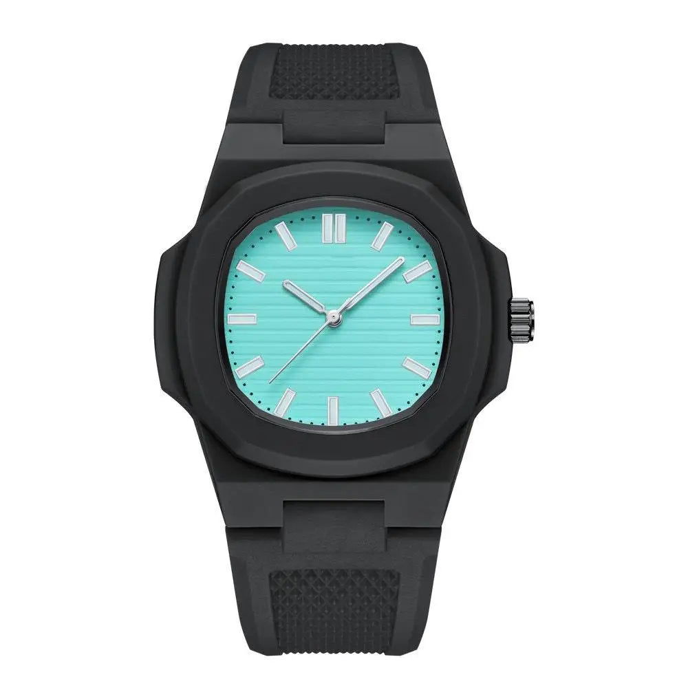 Custom Quartz Men's Wristwatch Classic Simple Square Design Analog Waterproof Sports Silicone Watch Miyota Relojes Low Price