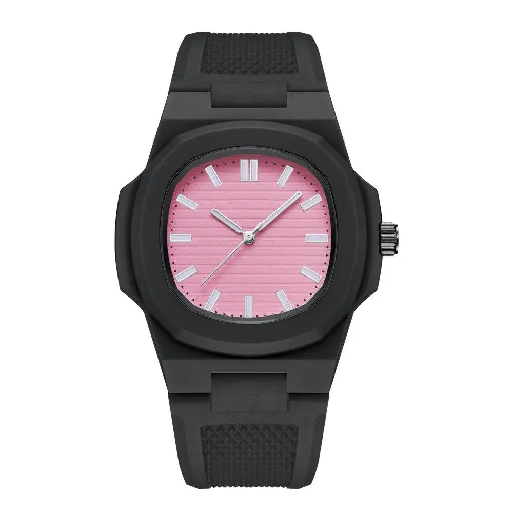 Custom Quartz Men's Wristwatch Classic Simple Square Design Analog Waterproof Sports Silicone Watch Miyota Relojes Low Price