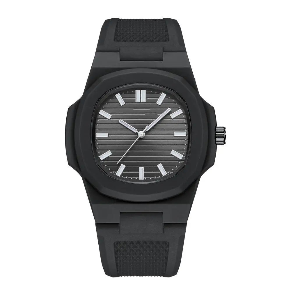 Custom Quartz Men's Wristwatch Classic Simple Square Design Analog Waterproof Sports Silicone Watch Miyota Relojes Low Price
