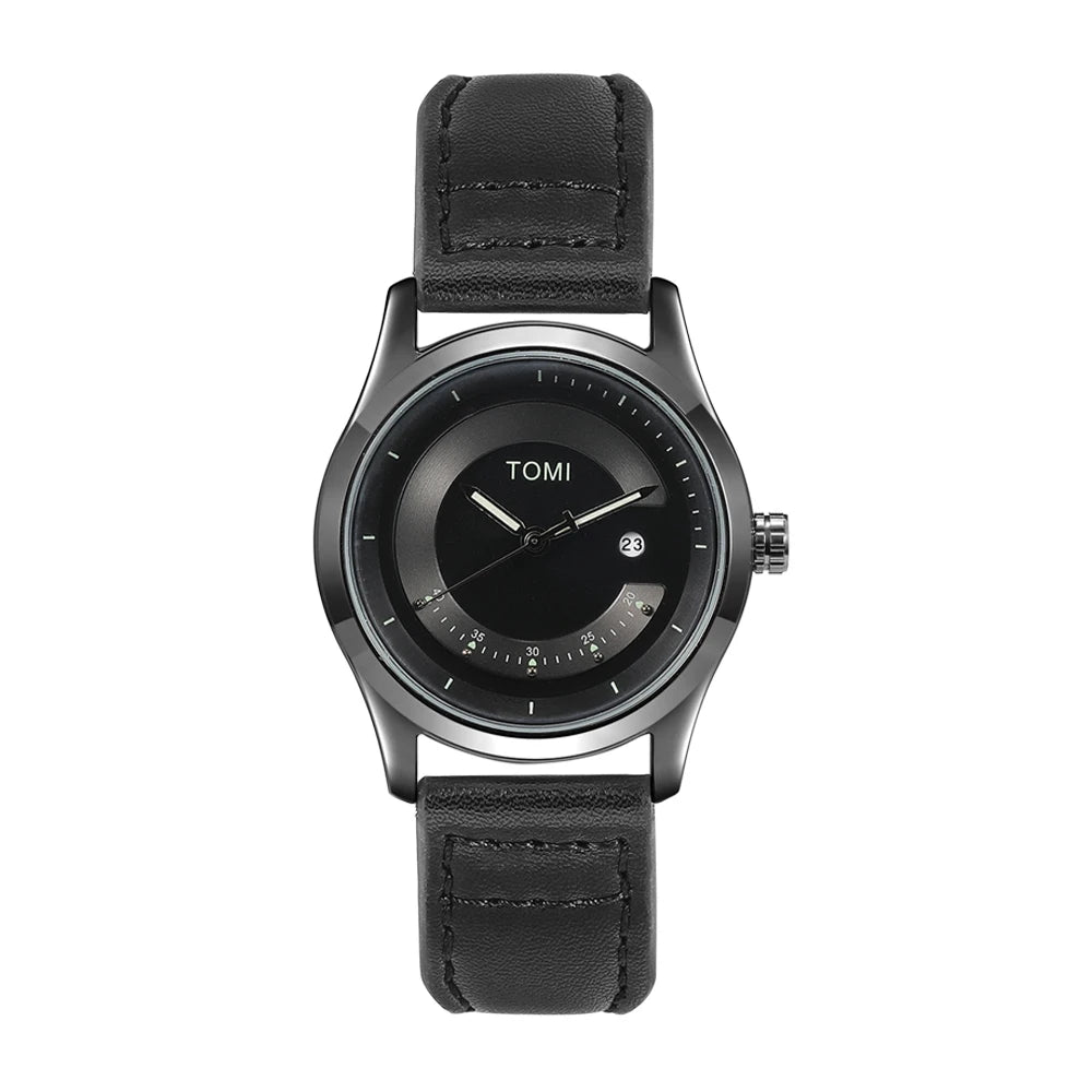 Leisure Fashion Men's Watch Leather Band Calendar Minimalist Men's Quartz Watch High Quality Clock Gift