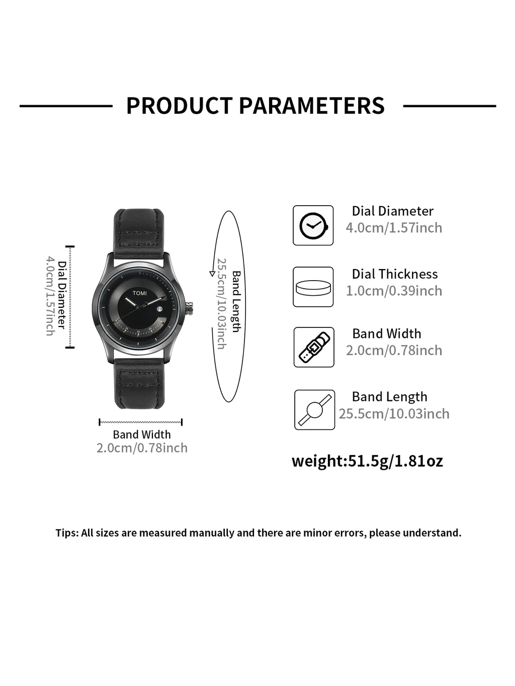 Leisure Fashion Men's Watch Leather Band Calendar Minimalist Men's Quartz Watch High Quality Clock Gift