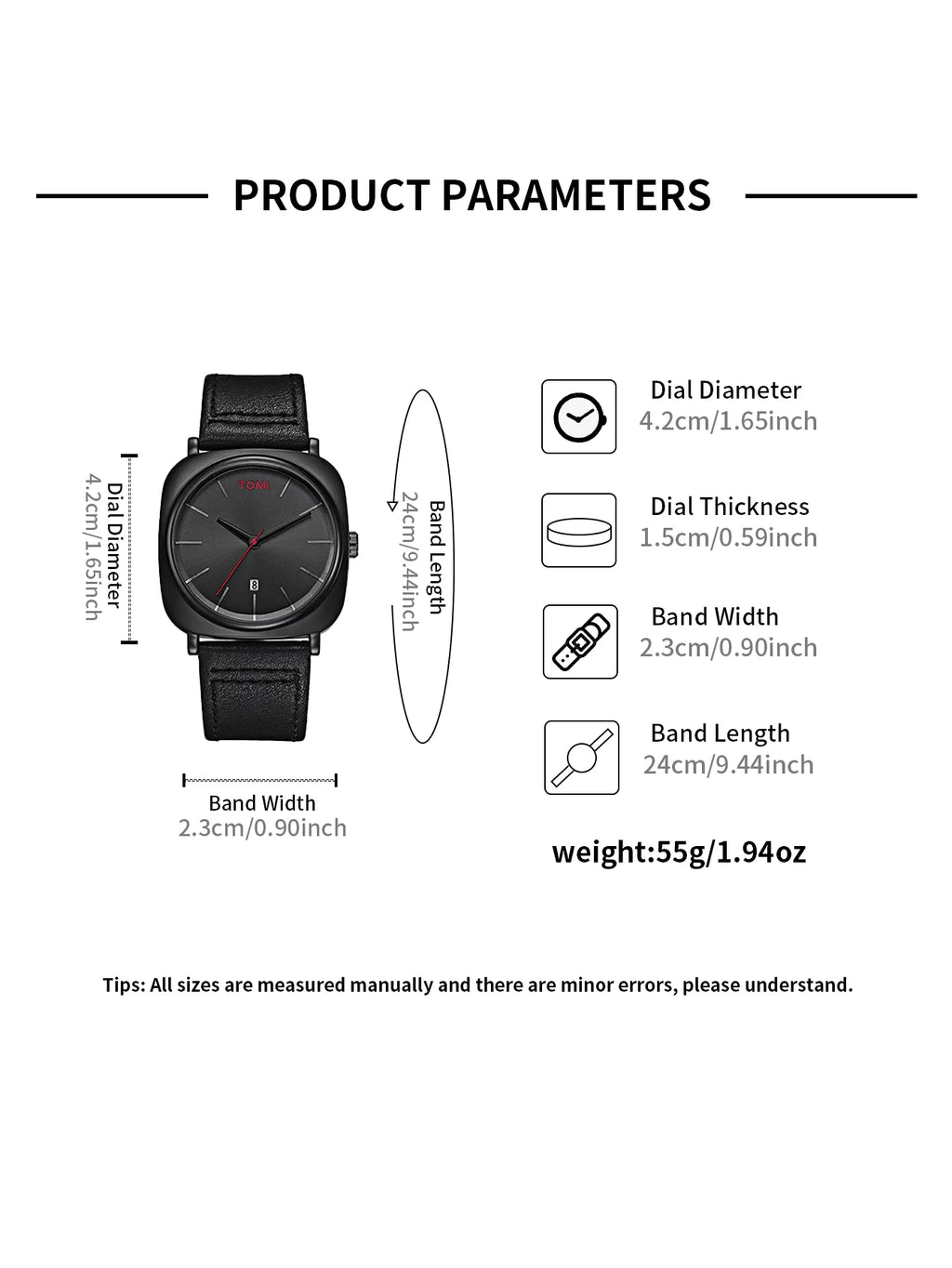 Men's Fashion Business Design Watch black