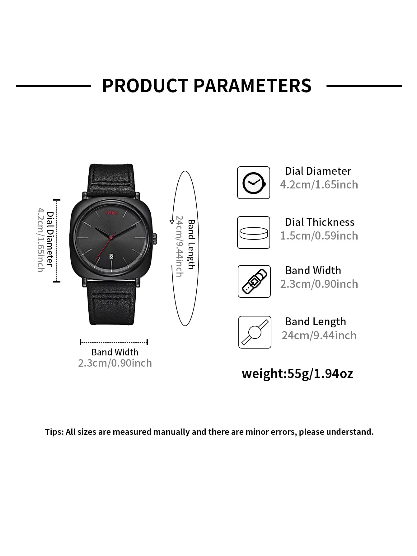 Men's Fashion Business Design Watch black